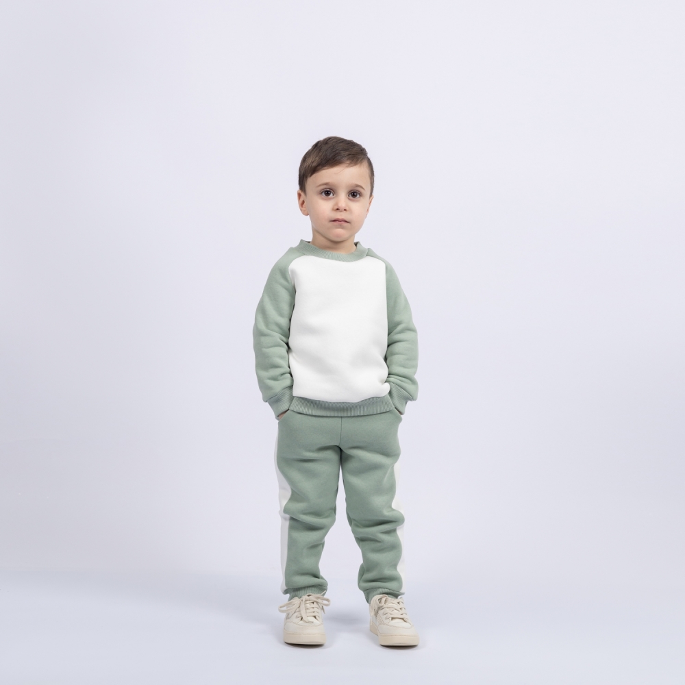 314-ОЛ. Свитшот + Штаны, олива, хлопок 65%, 35% ПЭ, 3-х нитка (начес) 98,104,110,116