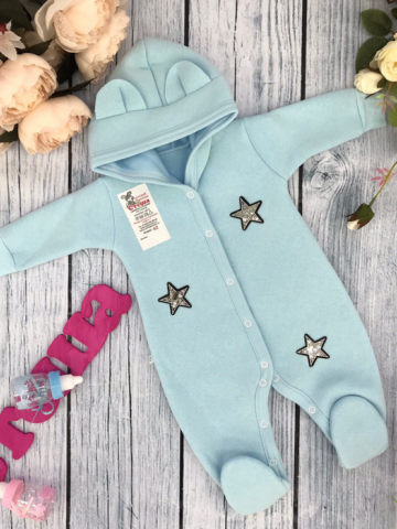 Купить оптом 218. Комбинезон ясельный, хлопок 65%, 35% ПЭ, футер с начёсом 62.68,74 в Выборге