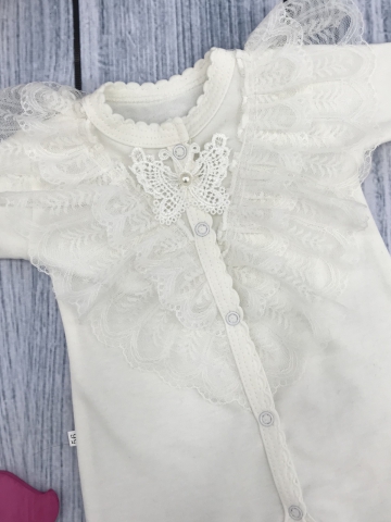 247. Комбинезон с шапкой,100% хлопок интерлок, молочный